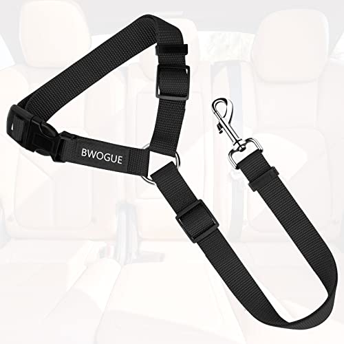 BWOGUE Pet Dog Cat Seat Belts, Car Headrest Restraint Adjustable Safety Leads Vehicle Seatbelt Harness