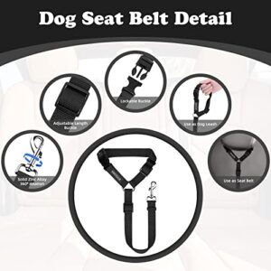 BWOGUE Pet Dog Cat Seat Belts, Car Headrest Restraint Adjustable Safety Leads Vehicle Seatbelt Harness