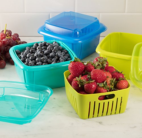 Hutzler 374TU Berry Containers, 2 pint, Turquoise