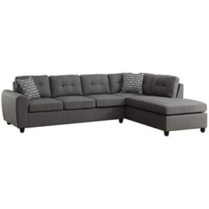 coaster furniture living room sectional sofa grey 500413