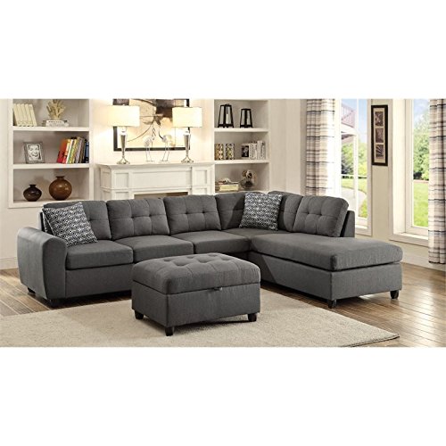 Coaster Furniture Living Room Sectional Sofa Grey 500413