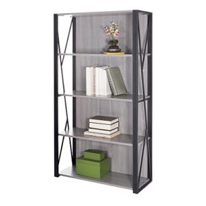 safco products 1903gr mood bookcase, gray