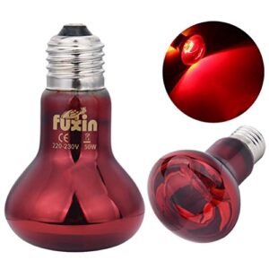 ama(tm) infrared heat lamp reptile emitter lamp light bulb for reptile and amphibian use 220v (red, 100w)