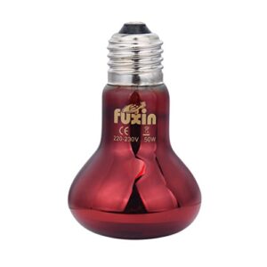 AMA(TM) Infrared Heat Lamp Reptile Emitter Lamp Light Bulb for Reptile and Amphibian Use 220V (Red, 100W)