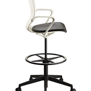 Safco Products Shell Extended Swivel Office Desk Computer Ergonomic Chair, Pneumatic Height Adjustable, White, Extended Height