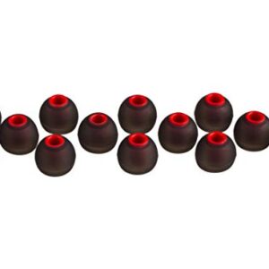 Xcessor (S 7 Pairs (14 Pieces) of Silicone Replacement in Ear Earphone Small Size Earbuds Replacement Ear Tips for Popular in-Ear Headphones. Black/Red