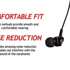 Xcessor (S 7 Pairs (14 Pieces) of Silicone Replacement in Ear Earphone Small Size Earbuds Replacement Ear Tips for Popular in-Ear Headphones. Black/Red