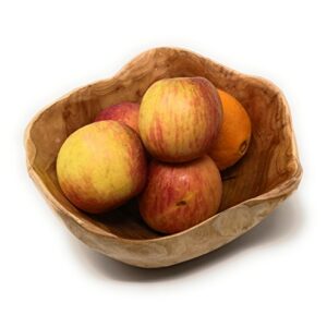 THY COLLECTIBLES Wooden Bowl Handmade Storage Natural Root Wood Crafts Bowl Fruit Salad Serving Bowls (Medium 10"-12")