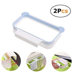 In kds Trash Rack Bin Liners Holder Garbage Bag Hanger for Kitchen Cupboard Tailgate (Blue)