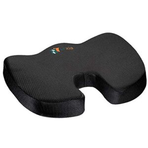 coccyx seat cushion pillow orthopedic | memory foam chair pillow | relieves back, tailbone pressure, sciatica nerve pain relief | premium comfort for home, office, car or event seating