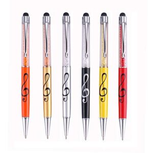 stylus pen crystal ballpoint pens capacitive diamond writing pens music note ball point fit all touch screens device (stylus ballpoint)