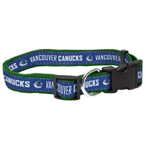 pets first nhl vancouver canucks collar for dogs & cats, medium. - adjustable, cute & stylish! the ultimate hockey fan collar!