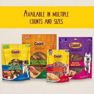 Cadet Gourmet Triple Chews Pork Hide, Apple, & Duck Dog Treats - Healthy Dog Treats for Small & Large Dogs - Inspected & Tested in USA (6 Count)