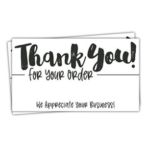 50 thank you for your order cards - customer thank you cards - package insert