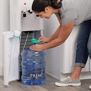 Primo hTRIO Water Dispenser with K-Cup Single Serve Coffee Brewing, Bottom-Loading 2 Temp (Hot & Cold) Water Cooler Water Dispenser for 5 Gallon Bottle, White