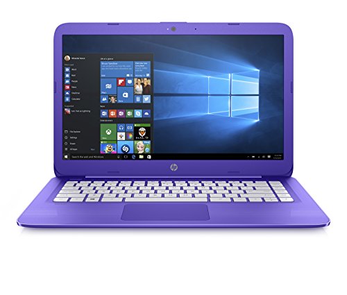 HP Stream 14-inch Laptop, Intel Celeron N4000 Processor, 4 GB RAM, 64 GB eMMC, Windows 10 S with Office 365 Personal for One Year (14-cb180nr, Purple)