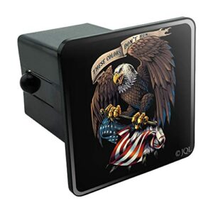 these colors don't run patriotic eagle usa american flag tow trailer hitch cover plug insert