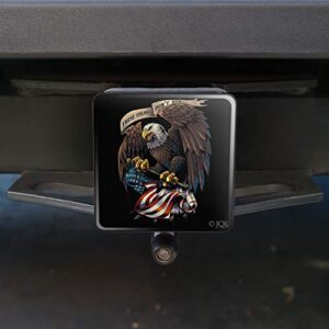 These Colors Don't Run Patriotic Eagle USA American Flag Tow Trailer Hitch Cover Plug Insert