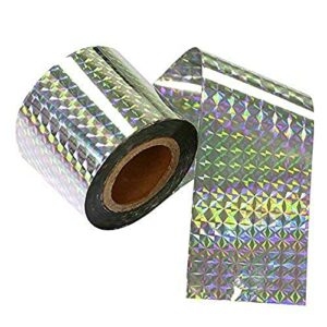 Reflective Scare Tape Ribbon, Double Sided Reflective Tape to Keep Birds Pigeons Crows, Woodpecker Away from Home, Garden (350ft Roll)