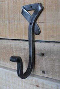 gocraft handmade wrought iron coat hook | hook for coats, towels, scarves | forged metal decorative colonial wall decor