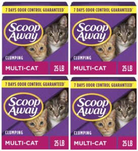 scoop away complete performance, scented multi-cat litter, 25 lbs, 4-pack