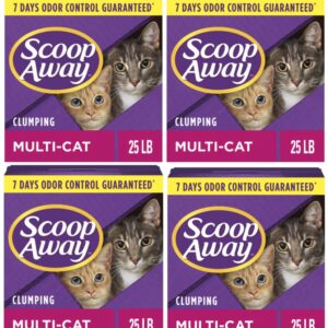 Scoop Away Complete Performance, Scented Multi-Cat Litter, 25 lbs, 4-Pack