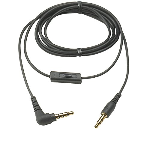 Sound Professionals/Audio Technica ATH-136500660 - Audio Technica One Button Black Replacement Cable for The ANC9 Headphones