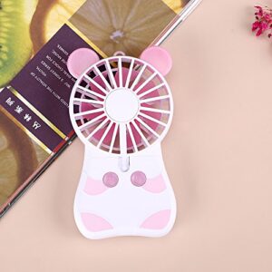 Innerest Mini Cooling Fan Personal Handheld Standable Multi-color LED Lights 2 Adjustable Speeds Travel Camping Festival Uses (Mini One Size, Mouse Fan- Lavender)