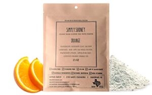 zero waste paper bag kid safe orange organic vegan fluoride free remineralizing tooth powder - ships without any plastic