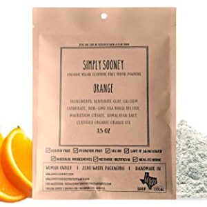 Zero Waste Paper Bag Kid Safe Orange Organic Vegan Fluoride Free Remineralizing Tooth Powder - Ships Without Any Plastic