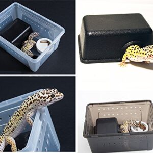 Reptile Hide Box, Small Animal Hideaway, Hides with Texture Help Peeling, for Snakes, Lizards, Leopard Gecko (M)