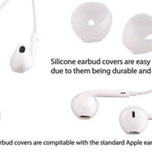 XCESSOR 7 Pairs (14 Pieces) of Silicone Replacement Apple Earphone Earbud Covers. Replacement Ear Tips for Apple Earphones. Transparent