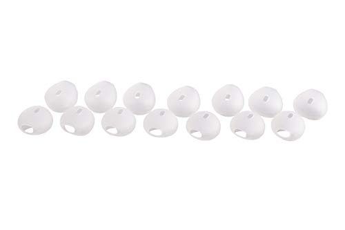 XCESSOR 7 Pairs (14 Pieces) of Silicone Replacement Apple Earphone Earbud Covers. Replacement Ear Tips for Apple Earphones. Transparent