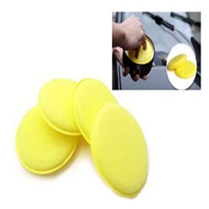 VORCOOL 6pcs Wax Applicator Foam Sponge Polish Pad Ultra-Soft Cleaning Tool for Clean Car Vehicle Auto Glass(Yellow)