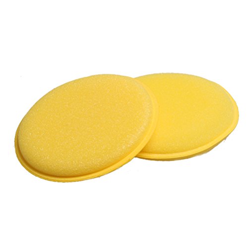 VORCOOL 6pcs Wax Applicator Foam Sponge Polish Pad Ultra-Soft Cleaning Tool for Clean Car Vehicle Auto Glass(Yellow)