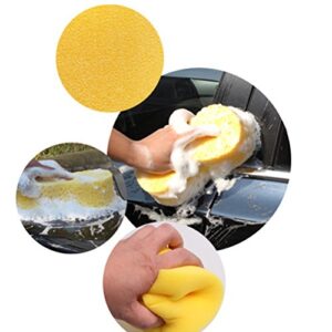 VORCOOL 6pcs Wax Applicator Foam Sponge Polish Pad Ultra-Soft Cleaning Tool for Clean Car Vehicle Auto Glass(Yellow)