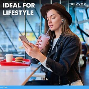 DEIVVOX D0218 Wired Earbuds with Microphone in Ear Headphones - Volume Control Mic - Balanced Sound with Extra Bass - Earphones Noise Isolating - Headset for Cell Phones Samsung Sony LG - Jack 3.5 mm