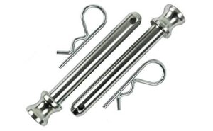 corrosion-resistant 5/8" pins for bulletproof hitches (sold as pair), stainless steel with electroless nickel plating (rated to 36,000lbs)
