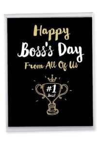 nobleworks - 1 jumbo greeting card for boss (8.5 x 11 inch) - manager gratitude, thanks notecard for bosses - happy boss's day from all j5886bog-us