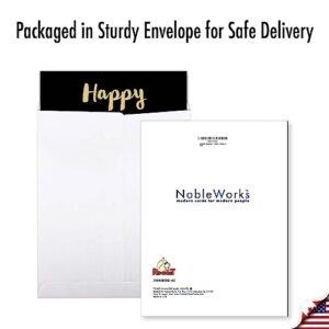 NobleWorks - 1 Jumbo Greeting Card for Boss (8.5 x 11 Inch) - Manager Gratitude, Thanks Notecard for Bosses - Happy Boss's Day from All J5886BOG-US