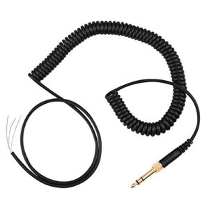 richer-r earphones headphones audio spring wire coil cable for beyerdynamic dt 770/ 770pro/ 990/ 990pro