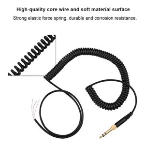 Richer-R Earphones Headphones Audio Spring Wire Coil Cable for Beyerdynamic DT 770/ 770Pro/ 990/ 990Pro