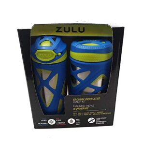 zulu kids water bottle and canister set - blue