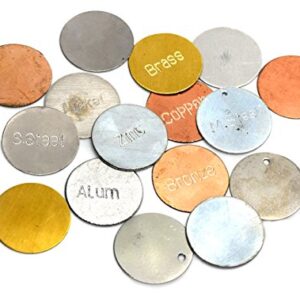 Set of Metal Discs (Set of 16), Metal Identification Kit, Magnetic and Non-Magnetic, Educational - Eisco Labs