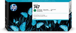 hp 747 chromatic green 300-ml genuine ink cartridge (p2v84a) for designjet z9+ large format printers