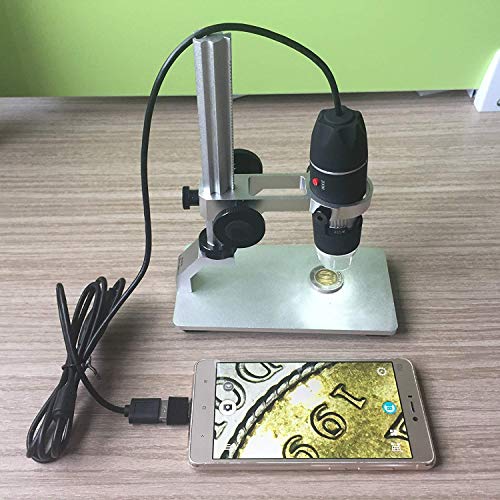 Jiusion Aluminium Alloy Universal Adjustable Professional Base Stand Holder Desktop Support Bracket with Portable Carrying Case for USB Digital Microscope Endoscope Magnifier Camera