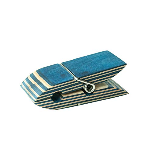 Island Bamboo Pakka Wood Bag Clips Set of 2 (Blue)