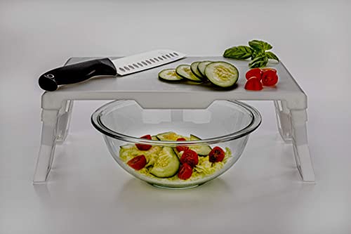 Chop Above Antibacterial Plastic Cutting Board Dishwasher Safe. WORK SMART NOT HARD Patented First of its Kinde.