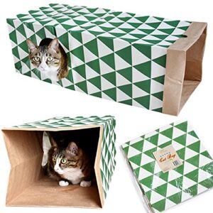 jzmyxa cat paper bag tunnel toy collapsible tunnel for rabbits, kittens, ferrets, pet paper house