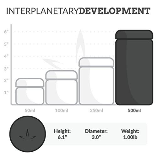 Interplanetary Development Airtight Glass Stash Jar 1 Ounce (500 ml)